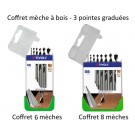 Coffret C13 et C11 - Mèches à Bois 3 pointes SLR Gradués